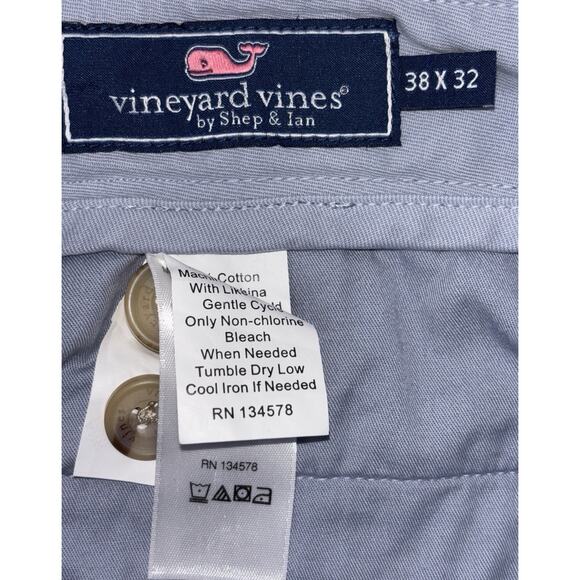 Vineyard Vines Men's Slim Fit Breaker Pants Gray 38x30 Actual/38x32 Chino Preppy - Picture 9 of 9